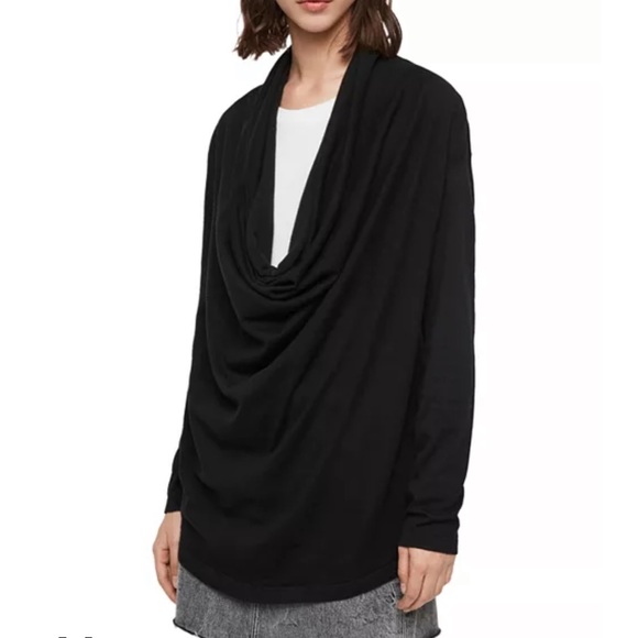 NWT AllSaints Remmy Cowl Neck Sweater - Picture 3 of 11